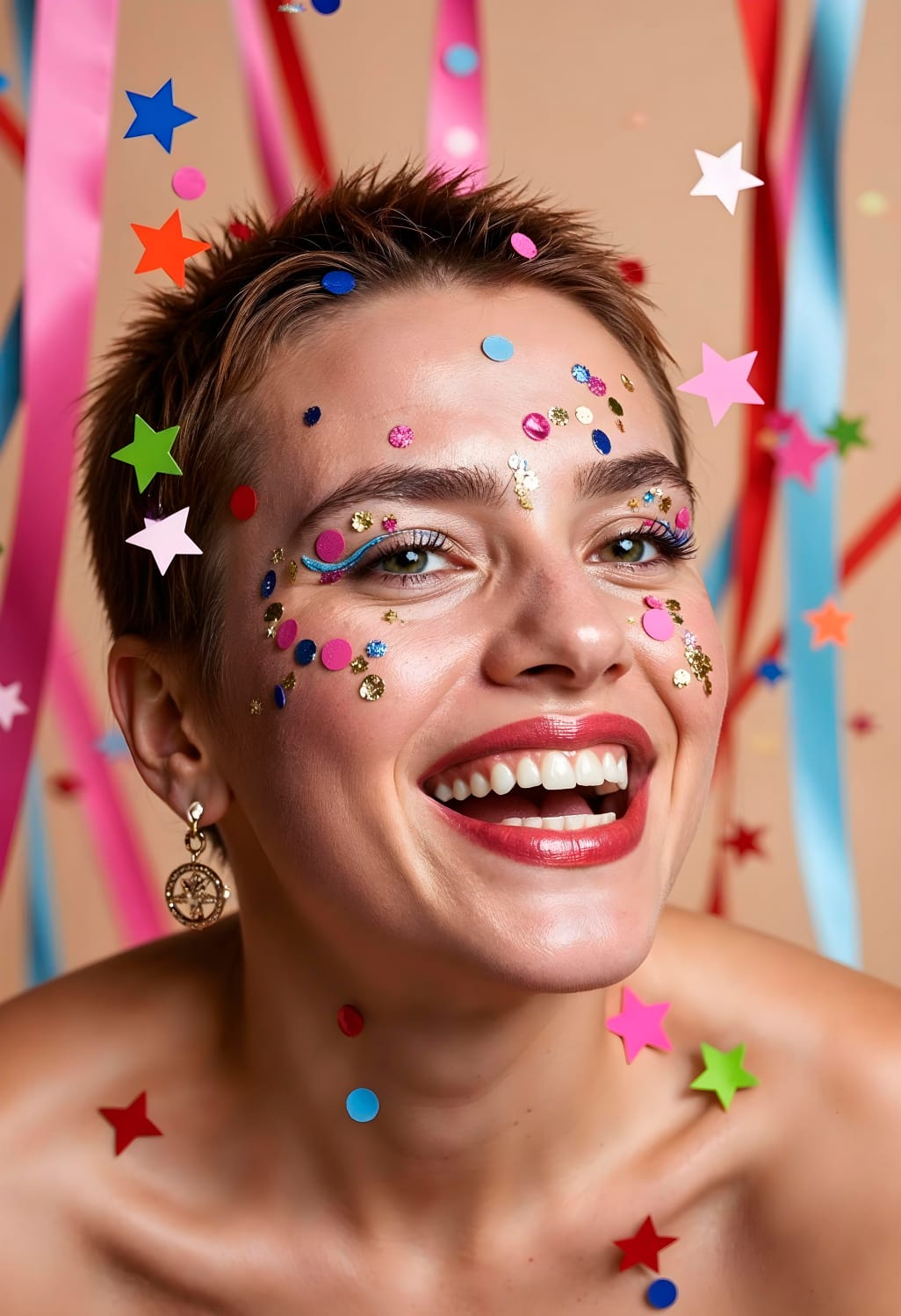 Pele radiante para o carnaval